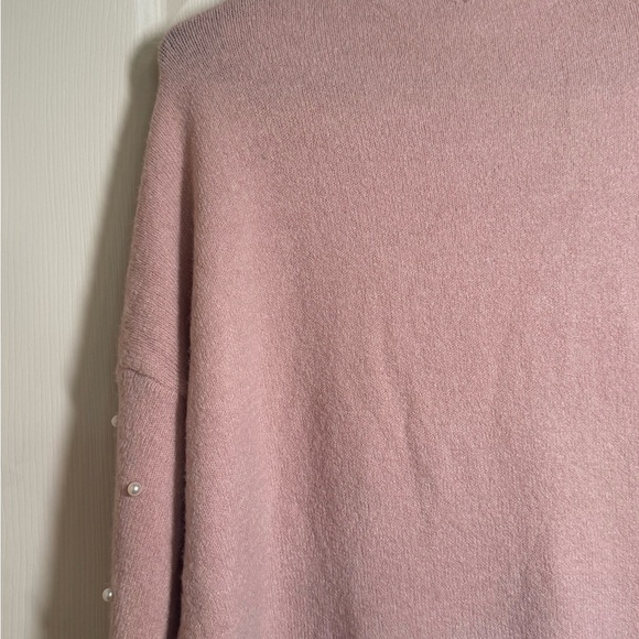 Vine & Love Pink Cowl Neck Sweater with Pearl Details - Picture 6 of 11